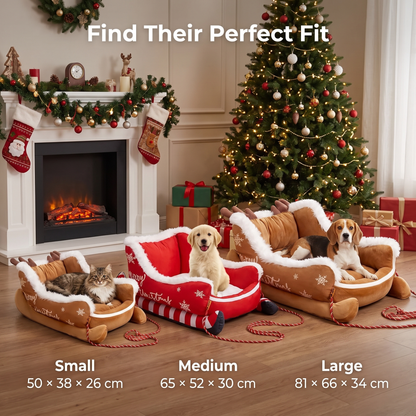 MerryPaws™ Christmas Sleigh Pet Bed