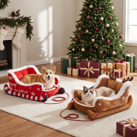 MerryPaws™ Christmas Sleigh Pet Bed